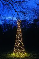 Anna's Collection LED kerstboom met ster op paal 236 lampjes Ø 70 x 200cm, classic wit - afbeelding 2