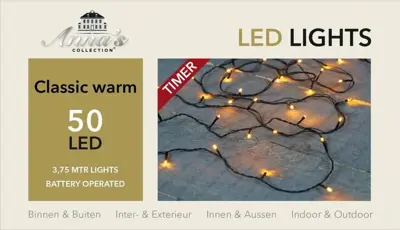 Anna's Collection LED kerstverlichting 50 lampjes 3,75m, classic warm - afbeelding 2