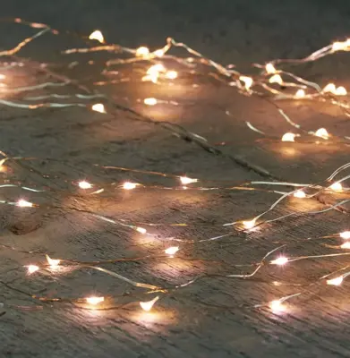 Anna's Collection LED kerstverlichting cascade 40 lampjes 8 x 50cm, warm wit - afbeelding 1