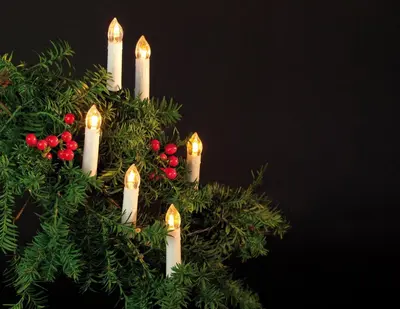 Anna's Collection LED kerstverlichting classic kaars 30 lampjes 7,5 meter, warm wit - afbeelding 1