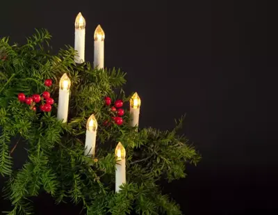 Anna's Collection LED kerstverlichting classic kaars 50 lampjes 12,5 meter, warm wit - afbeelding 2