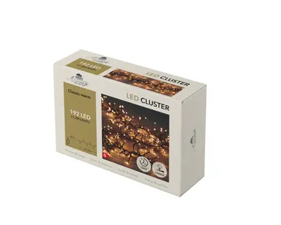 Anna's Collection LED kerstverlichting cluster 192 lampjes 1,2m, classic warm - afbeelding 2
