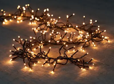 Anna's Collection LED kerstverlichting cluster 192 lampjes 1,2m, classic warm - afbeelding 2