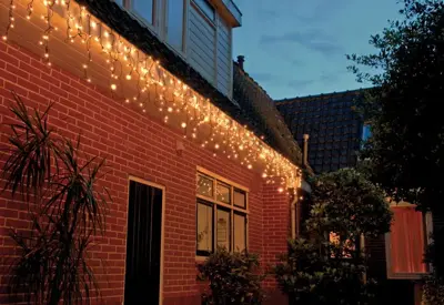 Anna's Collection LED kerstverlichting Connect de Luxe flash ijspegels, 200 lampjes 500 x 70cm, classic warm - afbeelding 2