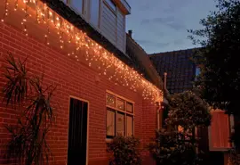 Anna's Collection LED kerstverlichting Connect de Luxe ijspegels, 200 lampjes 4m x 1m, classic warm - afbeelding 2