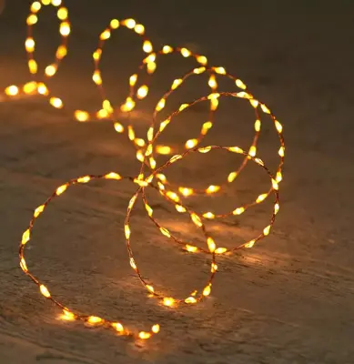 Anna's Collection LED kerstverlichting koperdraad 132 lampjes 2m, classic warm - afbeelding 1