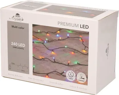 Anna's Collection LED kerstverlichting premium 240 lampjes 24m, multicolor - afbeelding 1