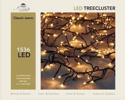 Anna's Collection LED kerstverlichting treecluster 1536 lampjes 20m, classic warm - afbeelding 4