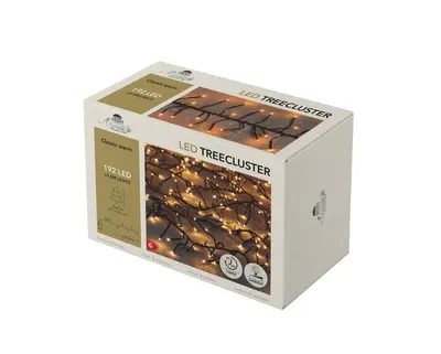 Anna's Collection LED kerstverlichting treecluster 192 lampjes 2,5m, classic warm - afbeelding 2
