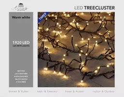 Anna's Collection LED kerstverlichting treecluster 1920 lampjes 25m, warm wit - afbeelding 2