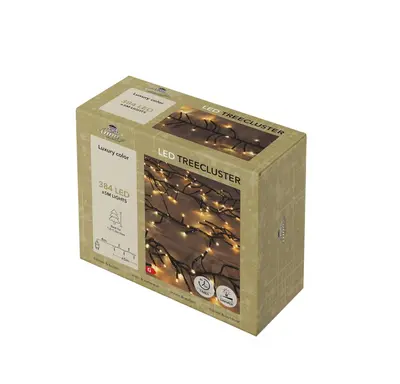 Anna's Collection LED kerstverlichting treecluster 384 lampjes 5m, warm wit - afbeelding 2
