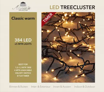Anna's Collection LED kerstverlichting treecluster 384 lampjes 5m, classic warm - afbeelding 2