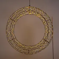 Anna's Collection LED krans 2400 lampjes flash metaal 70 x 12cm, warm wit/classic warm - afbeelding 2