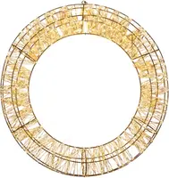 Anna's Collection LED krans 2400 lampjes flash metaal 70 x 12cm, warm wit/classic warm - afbeelding 1