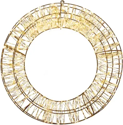 Anna's Collection LED krans metaal flash 1800 lampjes 58 x 12cm warm wit/classic warm - afbeelding 1