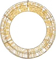 Anna's Collection LED krans op voet 2400 lampjes flash metaal 70 x 12cm, classic warm - afbeelding 1