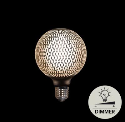Anna's Collection LED lamp raster E27 zwart Ø 12,5 x 17cm - afbeelding 3