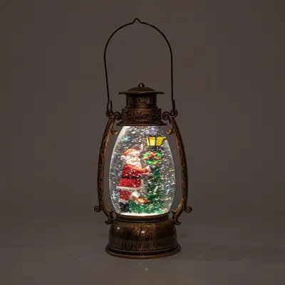 Anna's Collection LED lantaarn kerstman 14,5 x 24cm - afbeelding 4