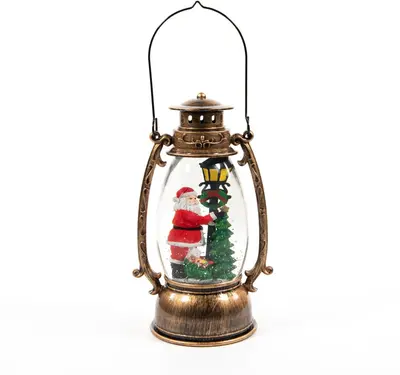 Anna's Collection LED lantaarn kerstman 14,5 x 24cm - afbeelding 3