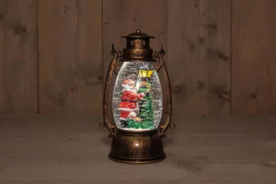 Anna's Collection LED lantaarn kerstman 14,5 x 24cm - afbeelding 1
