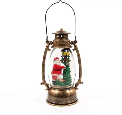 Anna's Collection LED lantaarn kerstman 14,5 x 24cm - afbeelding 2
