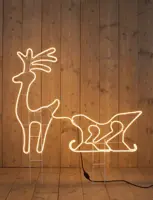 Anna's Collection LED neon hert & slee 720 lampjes 92 x 115 cm, warm wit - afbeelding 1