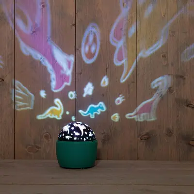 Anna's Collection LED projector dinosaurus lichtgroen Ø 13 x 11,5cm - afbeelding 1