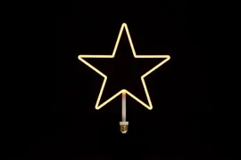Anna's Collection LED retro ster E27 fitting dimbaar 30,5 x 36cm - afbeelding 1
