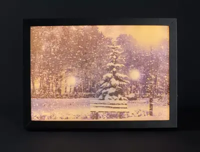 Anna's Collection LED schilderij 3D canvas park 35 x 25cm - afbeelding 1