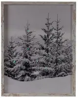 Anna's Collection LED schilderij canvas winterbos 38 x 48cm - afbeelding 1