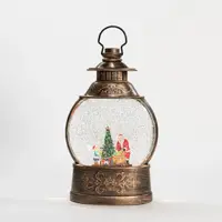 Anna's Collection LED sneeuwbol lantaarn 27 x 16cm, warm wit - afbeelding 2
