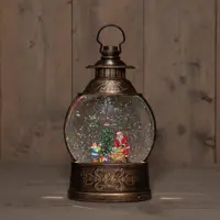 Anna's Collection LED sneeuwbol lantaarn 27 x 16cm, warm wit - afbeelding 3