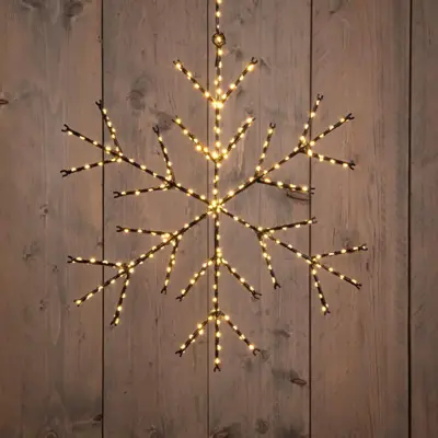 Anna's Collection LED sneeuwvlok 380 lampjes metaal, classic warm - afbeelding 2