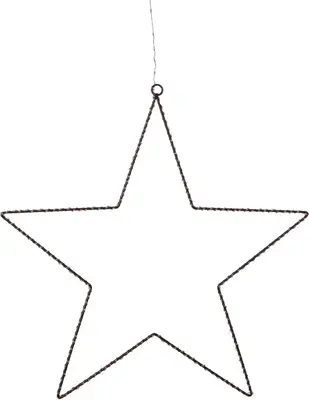 Anna's Collection LED ster 300 lampjes zwart Ø 56cm, classic warm - afbeelding 1