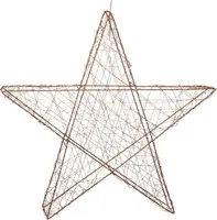 Anna's Collection LED ster gekruist metaal 35 lampjes goud 40cm, warm wit - afbeelding 1