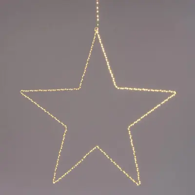 Anna's Collection LED ster metaal 200 lampjes wit Ø 37cm warm wit - afbeelding 1