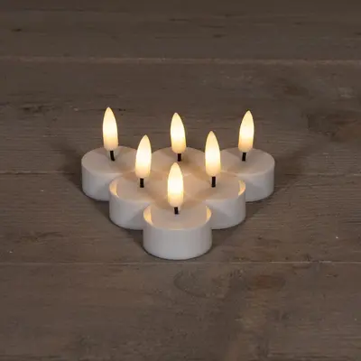 Anna's Collection LED theelichtje 6 stuks warm wit - afbeelding 2