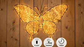 Anna's Collection LED vlinder metalen kerstverlichting – 53 cm, 800 LED’s classic warm wit - afbeelding 1