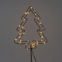 Anna's Collection LED zwarte boom op steker 40 lampjes classic warm - afbeelding 3