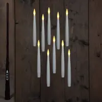 Anna's Collection LED zwevende kaars 3d flame 15 cm wit 10 stuks - afbeelding 3