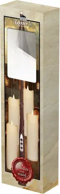 Anna's Collection LED zwevende kaars 3d flame druip 18 cm wit 4 stuks - afbeelding 1