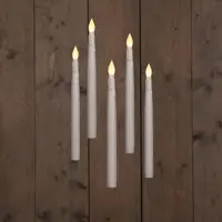 Anna's Collection LED zwevende kaars 3d flame druip 28.5 cm wit 5 stuks - afbeelding 1