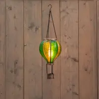 Anna's collection luchtballon solar met vlam effect 20led 45x14cm groen kopen?