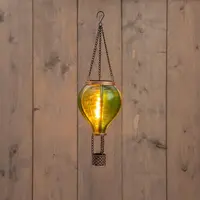 Anna's collection luchtballon solar met vlameffect 12led 36x11cm groen kopen?