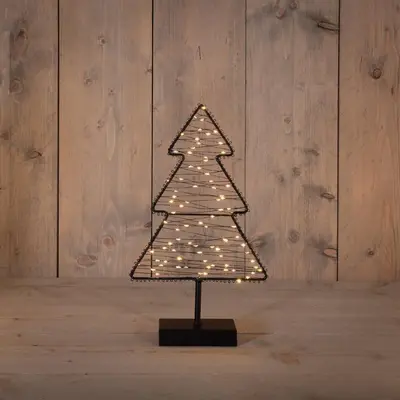 Anna's Collection Metalen Boom op Voet 85 LED 22,5 x 38,5 cm classic warm - afbeelding 1