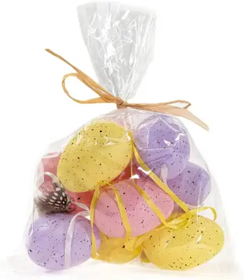 Anna's Collection paasdecoratie ei 6cm multi 6 stuks