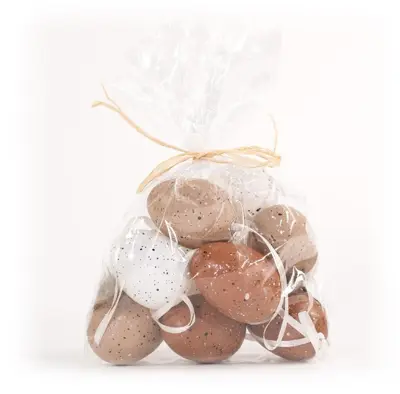 Anna's Collection paasdecoratie ei 6cm multi 9 stuks - afbeelding 1