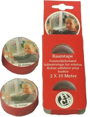 Anna's Collection raamtape dun 1000cm rood 2 stuks