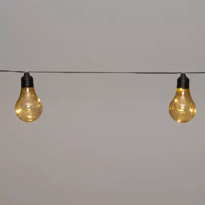 Anna's Collection Solar 10 partylights 50 led 4.5 meter/1.5 meter aanloopsnoer zwart met steker en clip - afbeelding 2