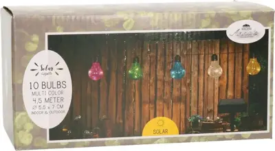 Anna's Collection Solar 10 partylights multi 50l - Multicolor - afbeelding 2